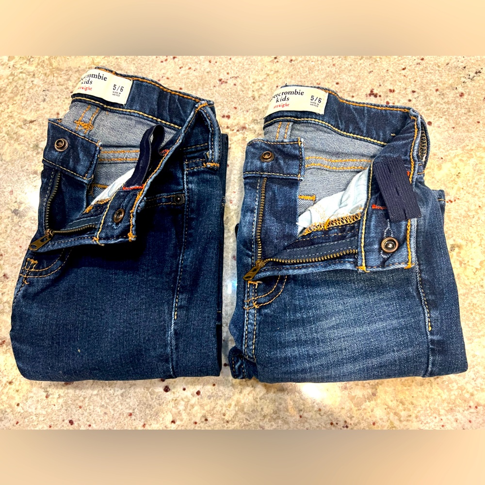 Abercrombie Kids: Straight Jeans - Both Size 5/6 & in Great Condition
